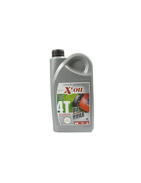 12 Huile 4 temps X'OIL, SAE30 API SJ/CD, JASO MA, en bidon de 2 litres .