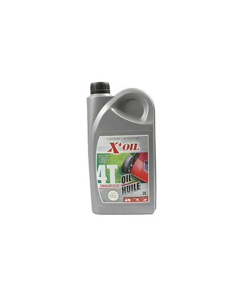 Huile 4 temps Semi-synthèse multigrade 10W40 X'OIL (API SJ/CF), en bidon de 2 litres (Conditionnemen