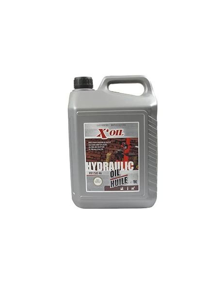 Huile X'OIL Hydraulique HV ISO 46 - HLP46 - ZS46 en bidon de 5 litres pour fendeur de bûche et autre.