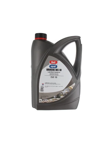 Huile hydraulique UNIL OPAL ISO VG10 pour nos tables élévatrices références 9209501, 9209502, 9209503, 9209505. Bidon de 5l.