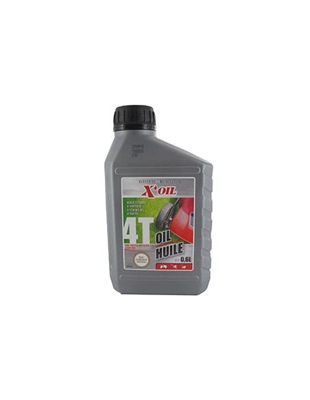 Huile 4 temps X'OIL, 10W30 API SJ/CF, JASO MA2, en bidon de 600 ml - Préconisée pour moteurs HONDA (