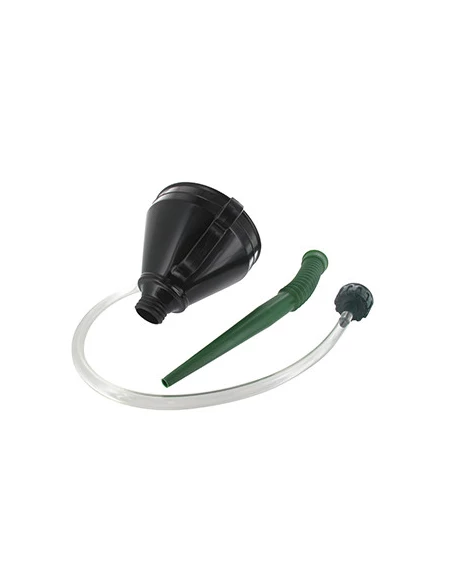 Entonnoir plastique Ø: 165mm livré avec Filtre, flexible et embout pour tuyau