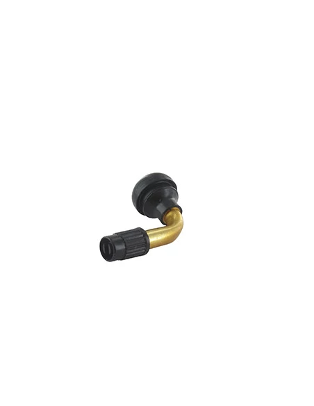Valve complète pour pneumatique tubeless, modèle courbé (type PVR70) - Longueur: 42mm.