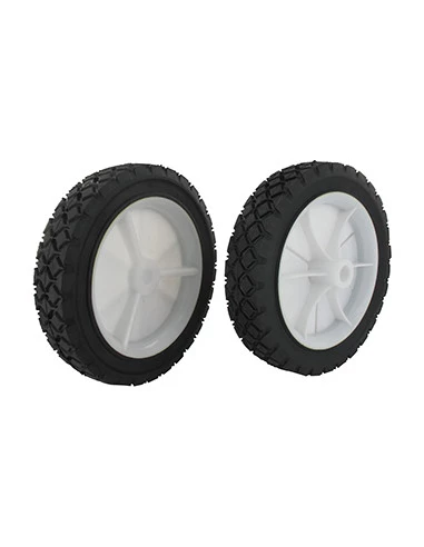 Roue en plastique à moyeu déporté universelle - Ø: ext: 152mm, alésage: 12,7mm - Largeur: 38mm - Lon