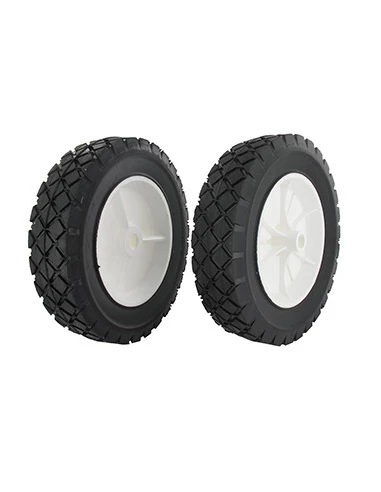 Roue en plastique à moyeu déporté universelle - Ø: ext: 203mm, alésage: 12,7mm - Largeur: 38mm - Lon