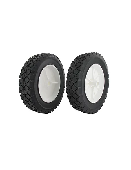 Roue en plastique à moyeu déporté universelle - Ø: ext: 203mm, alésage: 12,7mm - Largeur: 38mm - Lon