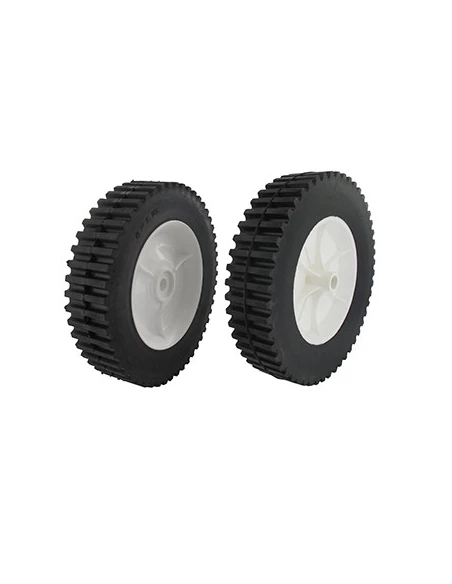 Roue en plastique crantée à moyeu déporté universelle - Ø: ext: 203mm, alésage: 12,7mm - Largeur: 44mm - Long moyeu: 35mm - Prof
