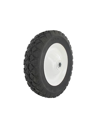 Roue en acier à moyeu déporté universelle - Ø: ext: 203mm, alésage: 12,7mm - Largeur: 38mm - Long moyeu: 35mm - Profil diamant