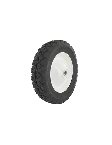 Roue en acier à moyeu déporté universelle - Ø: ext: 203mm, alésage: 12,7mm - Largeur: 38mm - Long moyeu: 35mm - Profil diamant
