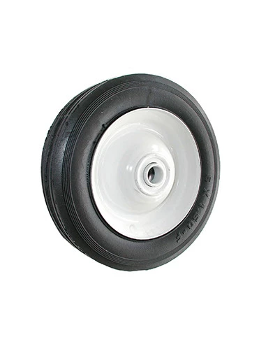 Roue en acier à moyeu centré universelle - Ø: ext: 203mm, largeur: 44mm, Long moyeu: 50,8mm, alésage: 12,7mm - Profil ligné