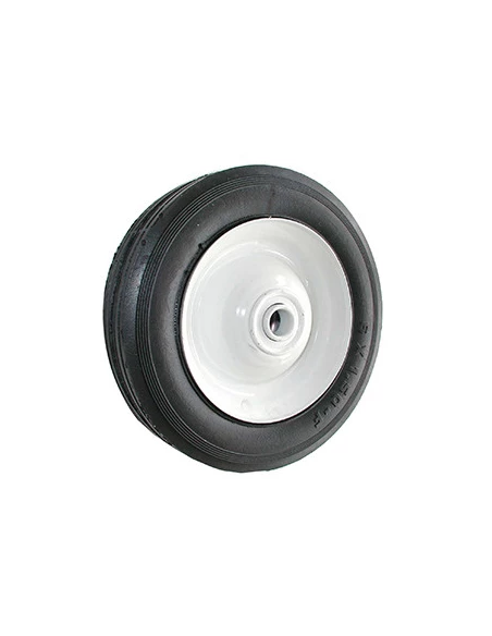 Roue en acier à moyeu centré universelle - Ø: ext: 203mm, largeur: 44mm, Long moyeu: 50,8mm, alésage: 12,7mm - Profil ligné