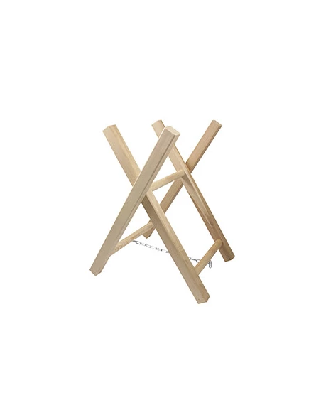 Chevalet de tronçonnage en bois (hêtre et/ou frêne) 2 tréteaux L: 63 cm - l: 40 cm