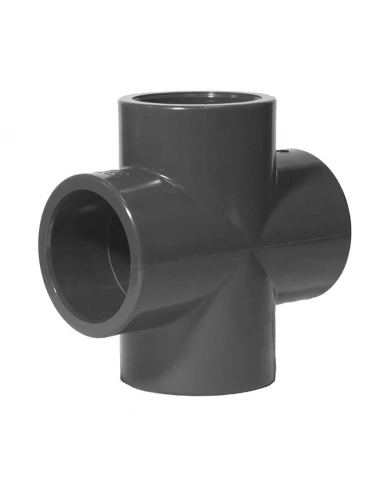 croix 90° f pvc pression d.50 femelle