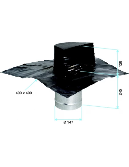 sortie toiture ardoise 125-150