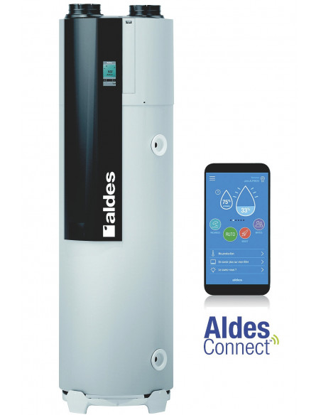 Chauffe eau thermodynamique T.Flow® HYGRO+ connecté 200 litres - ALDES