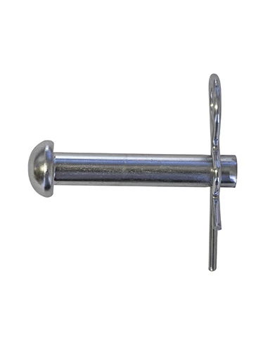 Axe d'attelage Ø12,7mm x 55mm pour accessoires autoportées. Se monte sur la majorité de la gamme TURFMASTER sauf les balais-rama