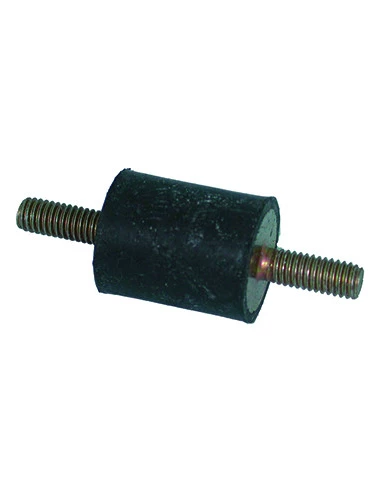 Silent bloc universel mâle/mâle - Ø: 20mm - Longueur: 25mm, Filet: M6 - Longueur filet: 14mm