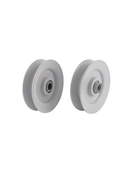 Poulie tendeur à gorge trapézoïdale en V adaptable sur AYP-ROPER, , AMF-NOMA, BOLENS, MTD . Ø ext: 77,79mm, alésage: 9,5mm. ( 75