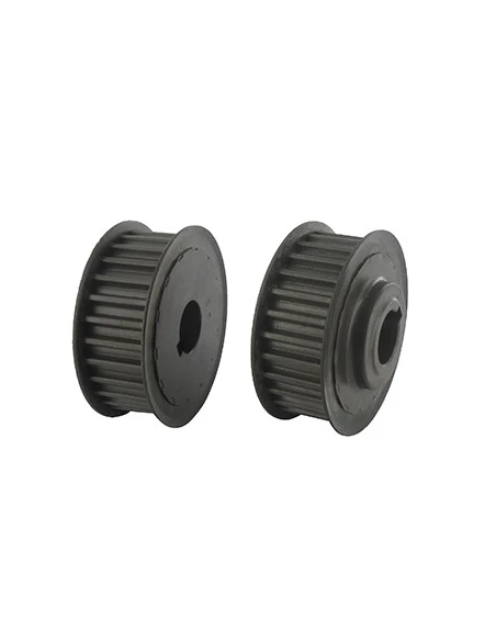 Poulie crantée 28 dents d'origine CASTELGARDEN pour palier pour modèle TC102 - H: 28mm, Ø: ext: 75mm, Ø int: 20mm. Remplace orig