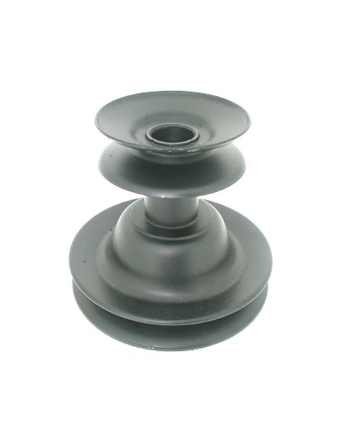 Poulie double sortie moteur adaptable pour MTD. Remplace origine: 756-0488, 756-0982, 756-0982B, 753-0635, 953-0635, 956-0488, 9