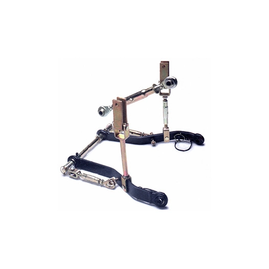 Kit d'attelage arrière pour tracteur KUBOTA. Comprenant une barre de poussée Cat.1 de longueur de tube 230mm (min-max: 345-500mm