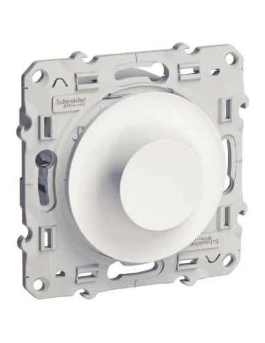 Variateur de lumière universel en 2 ou 3 fils 3W 100W (LED) - blanc - Odace - Schneider Electric