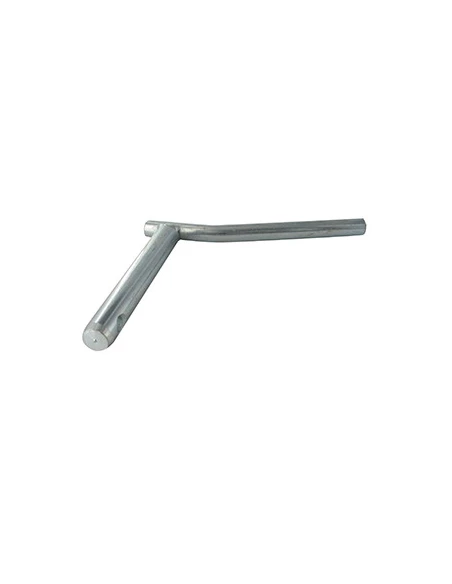 Axe d'attelage adaptable - Longueur (depuis la base jusqu'au centre du trou de goupille): 100mm. Ø axe: 16mm. Ø goupille: 8,5 mm