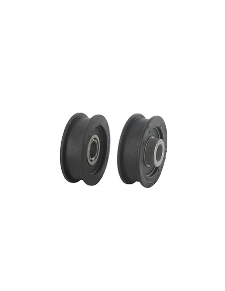 Poulie à gorge plate sur roulement et moyeu déporté adaptable pour AYP ROPER, HUSQVARNA. Remplace origine: 166043, 532166043 - Ø