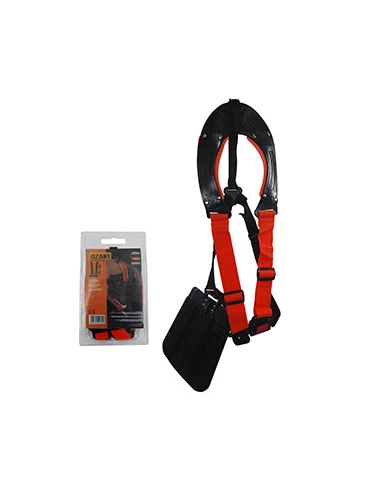 Harnais débroussaillage pro grand confort. Sangles réglables - Boucle à enclenchement et dégagement rapide - Protection large de