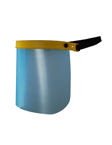 Visière de protection écran plastique polycarbonate. H de visière: 190mm. Norme EN166 B.