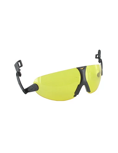 Lunettes intégrées en polycarbonate jaune, anti-buée et anti-rayures, pour casques et coiffes 3M™ Peltor™ (nos références 910237