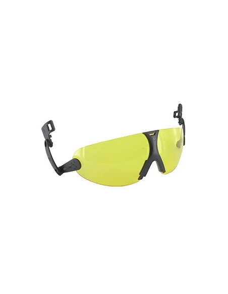 Lunettes intégrées en polycarbonate jaune, anti-buée et anti-rayures, pour casques et coiffes 3M™ Peltor™ (nos références 910237