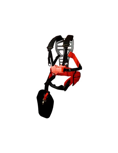 Harnais de débroussaillage professionel TECOMEC avec rembourrage et poche porte outils. 3 systèmes de libération rapide: de la d