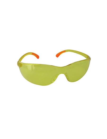 Lunettes de protection (45 m/s) verres jaunes. Norme EN166 F.