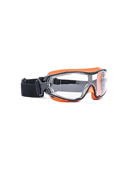 Lunettes masques de sécurité (120 m/s) compact avec champ de vision large. Verres polycarbonate incolore, antibué, antistatique,