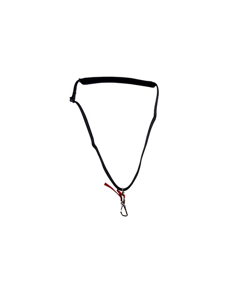 Harnais pour débroussailleuse, sangle simple réglable avec protection d'épaule et crochet de sécurité à libération rapide.