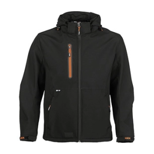 Veste modèle TRYSTAN. Taille 46 . Modèle respirant et thermique softshell à plusieurs poches, déperlant et coupe-vent avec capuc