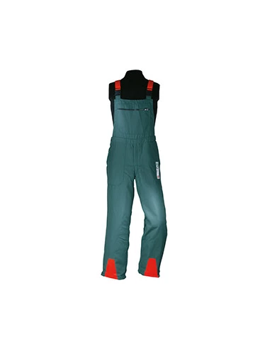 Salopette modèle NOVOTEX. Taille 56 . Protection anti-coupure classe 1. Certifié DPLF, testé KWF. Ceinture montante (Protection