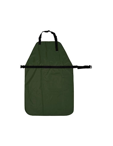Tablier jardinage vert foncé avec poche poitrine. 420D OXFORD. Longueur: 108cm - Largeur: 70cm.