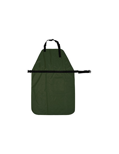 Tablier jardinage vert foncé avec poche poitrine. 420D OXFORD. Longueur: 108cm - Largeur: 70cm.