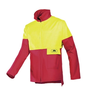 Veste modèle SIP FLEX. Taille 48 . Modèle de travail assortie au pantalon anti-coupure SIP FLEX ou autres pantalons rouge/jaune