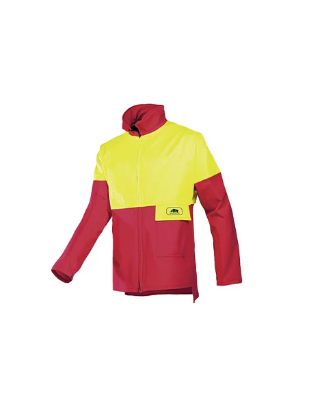 Veste modèle SIP FLEX. Taille 52 . Modèle de travail assortie au pantalon anti-coupure SIP FLEX ou autres pantalons rouge/jaune