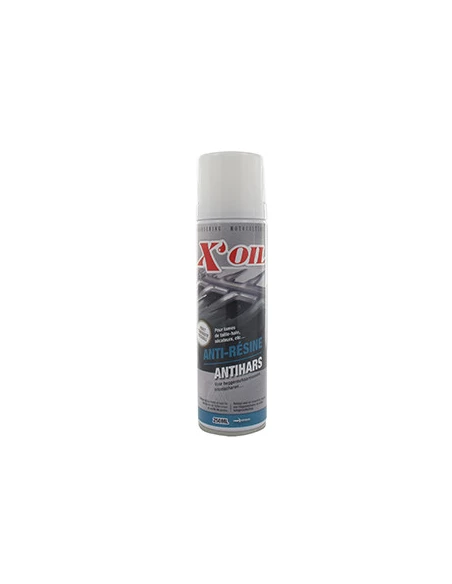 Aérosol X'OIL anti-résine et nettoyant pour Lame de taille-haie, sécateurs. Bombe de 250ml.