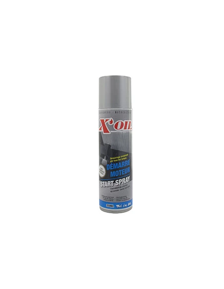 Aérosol X'OIL pour démarrage à froid des Moteurs. Bombe de 250ml.