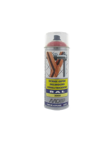 Peinture rouge TORO, aérosol 400 ml.