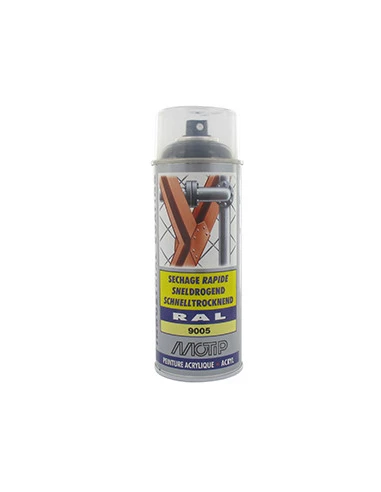 Peinture noir Brillant, aérosol 400 ml.