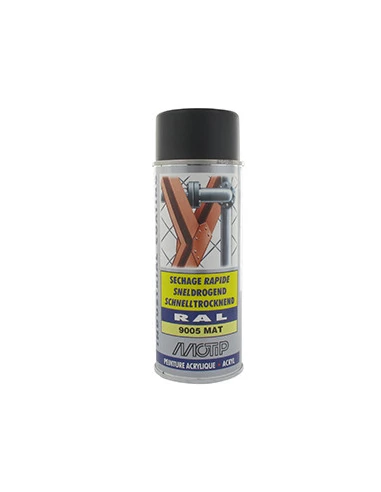 Peinture noir mat, aérosol 400 ml.