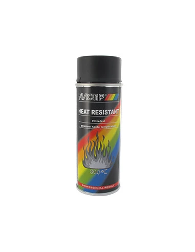Peinture noir mat haute température, aérosol 400 ml.