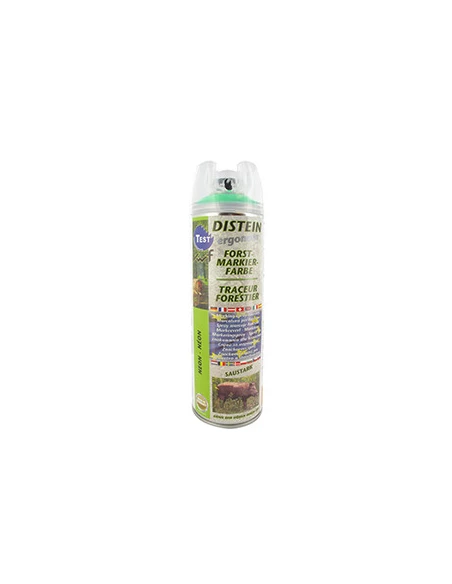 Traceur forestier FLUO VERT, aérosol 500 ml. Destiné au marquage de la coupe avec une durée de visibilité de 2 à 3 ans et résist