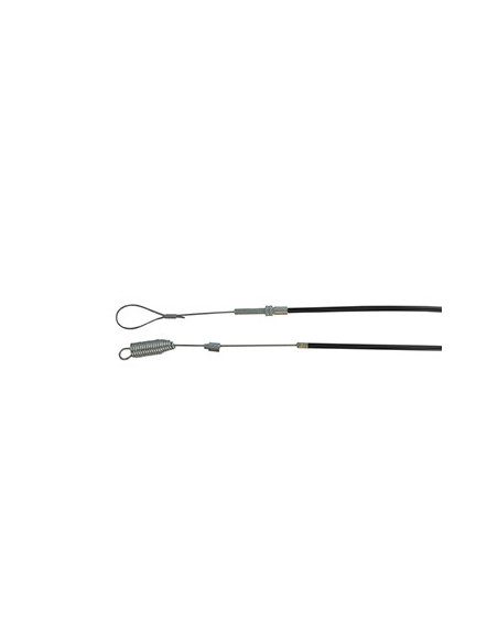 Câble d'embrayage adaptable pour CASTELGARDEN avec ressort. Remplace origine: 81001083/0 - Longueur câble: 1240mm Longueur gaine